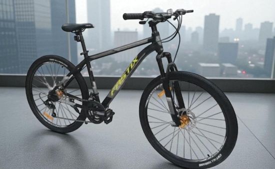 صورة دراجة رياضية المنيوم مقاس 27.5 - أسود